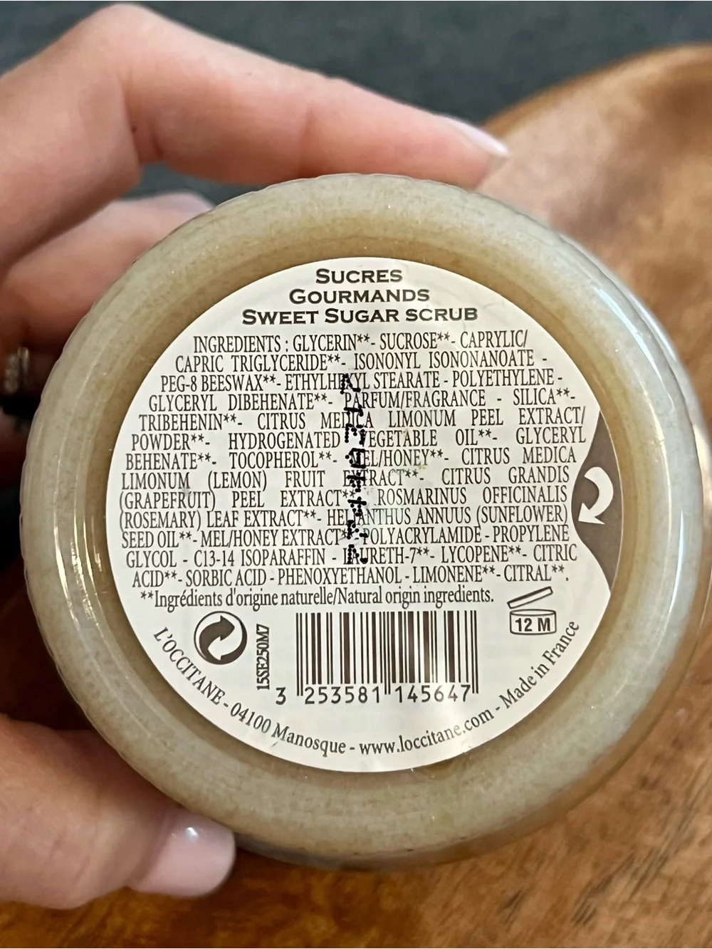 L'occitane Honey Miel & Lemon Citron Sweet Sugar Body Scrub 8.8 Oz DISCONTINUED